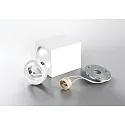 HEITRONIC Surface mounted spot ADL9001, square, GU10, IP20, 25° swiveling, white