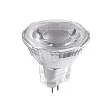 LED Stiftsockel-Reflektorlampe MR11, 12V DC, GU4, 3W 2700K 240lm 24°, optische Linse