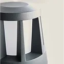 HEITRONIC LED Wegbegrenzungsleuchte GOMERA, rund, 8,5W, 3000K, 200lm, IP65, mit Anfahrschutz, anthrazit