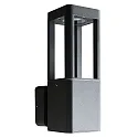 LED Wandleuchte TOSKANA II, IP65, eckig, 8.5W 3000K 460lm, Alu-Druckguss / PC, anthrazit