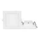 HEITRONIC LED Einbaudownlight LE MANS, eckig, 6W, 3000/4000/6000K, 430lm, IP44, dimmbar, weiß