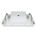 HEITRONIC LED Einbaudownlight LE MANS, eckig, 6W, 3000/4000/6000K, 430lm, IP44, dimmbar, weiß