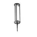 Solar LED Stehleuchte PILASTRO, IP54, 50cm, 2W 3000K, mit PIR-Sensor + Erdspieß, 3 Modi, Aluminium, anthrazit / satin