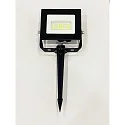 Outdoor LED Flutlichtstrahler BOLTON 2.0, IP44, Erdspieß +  300cm IP-Steckerkabel, Alu schwarz, 10W 3000K 735lm