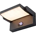 Solar LED Wandleuchte ARONA, IP54, mit IR-Sensor, 3.5W 3000K 300lm, Diffusor 340° drehbar, Alu-Druckguss / PC, anthrazit