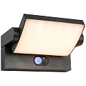 HEITRONIC Solar LED Wandleuchte ARONA, IP54, mit IR-Sensor, 3.5W 3000K 300lm, Diffusor 340° drehbar, Alu-Druckguss / PC, anthrazit