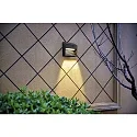 HEITRONIC Solar LED Wandleuchte MELILLA, IP54 Down, 1.5W 3000K 180lm, mit IR-Sensor, Alu-Druckguss/Glas, anthrazit