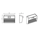 HEITRONIC Solar LED Wandleuchte MELILLA, IP54 Down, 1.5W 3000K 180lm, mit IR-Sensor, Alu-Druckguss/Glas, anthrazit
