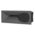 LED Outdoor Wandeinbauleuche MURANO, mit Steckdose, 7W, 3000K, 190lm, IP54, anthrazit