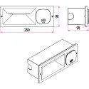 HEITRONIC LED Outdoor Wandeinbauleuche MURANO, mit Steckdose, 7W, 3000K, 190lm, IP54, anthrazit