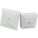 HEITRONIC LED Sicherheitsleuchte SAVE-XS SINGLE MINI, Einbau + Aufbau, inkl. Linse symmetrische + asymmetrisch, 3W, mit 3h Akku 3h 