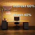 HEITRONIC LED Office-Stehleuchte LINEAR, Up/Down, 60W 3000-6500K (Tunable White) 7500lm, UGR<16, mit Touch-Panel, dimmbar, weiß
