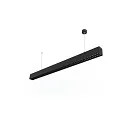 HEITRONIC LED Pendelleuchte LINEAR, 46W, 4000K, 6000lm, UGR13, CRI90, IP20, direkt/indirekt, 150cm, schwarz