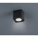 LED Aufbau-Downlight / Badleuchte OSO, IP44, eckig, 7.5W 2700K 370lm 40°, CRi >90, dimmbar, starr, mattschwarz