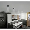 Helestra LED Aufbau-Downlight / Badleuchte OSO, IP44, eckig, 7.5W 2700K 370lm 40°, CRi >90, dimmbar, starr, mattschwarz