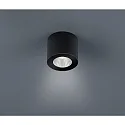 LED Aufbau-Downlight / Badleuchte OSO, IP44, rund, 7.5W 2700K 370lm 40°, CRi >90, dimmbar, starr, mattschwarz