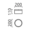 Helestra LED Bad-Deckenleuchte LIV 20, IP30, Ø 20cm, 17W 2900K 740lm, CRi >90, dimmbar, mattweiß