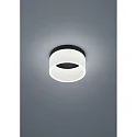 LED Bad-Deckenleuchte LIV 20, IP30, Ø 20cm, 17W 2900K 740lm, CRi >90, dimmbar, mattschwarz