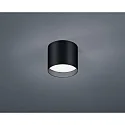 LED Deckenleuchte DORA, IP20, rund, 7.5W 2900K 510lm, schaltbar, Aluminium / Glas, mattschwarz