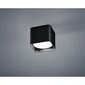 LED Deckenleuchte DORA, IP20, eckig, 7.5W 2900K 540lm, schaltbar, Aluminium / Glas, mattschwarz