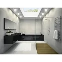 Helestra LED Bad-Deckenleuchte KETO, zylindrisch, IP44, 6W 2900K 410lm, CRi >90, schaltbar, Stahl / Glas, chrom