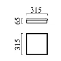LED Ceiling luminaire COSI 315 LED Bathroom luminaire, IP30, chrome