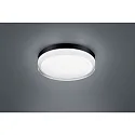 LED Bad-Deckenleuchte TANA 28, Ø 28cm, IP44, 18W 2900K 870lm, CRi >90, Glas teilsatiniert, mattschwarz
