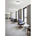 Helestra LED Bad-Deckenleuchte TANA 33, Ø 33cm, IP44, 22W 2900K 1050lm, CRi >90, Glas teilsatiniert, mattschwarz