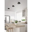 Helestra LED Aufbau-Deckenleuchte KARI, IP30, Eckig, 12 x 12cm, 12W 2700K 1030lm, CRi >90, dimmbar, mattweiß