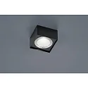 LED Aufbau-Deckenleuchte KARI, IP30, Eckig, 12 x 12cm, 12W 2700K 1030lm, CRi >90, dimmbar, mattschwarz