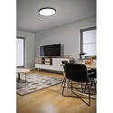 Helestra LED Ceiling luminaire RACK LED, round, IP20, black matt