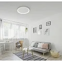 Helestra LED Deckenleuchte MORI, IP20, Ø 57cm, 50W 2700/3000K (CCT), CRi >90, dimmbar, Acryldiffusor satiniert, mattweiß
