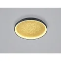 LED Deckenleuchte MORI, IP20, Ø 57cm, 50W 2700/3000K (CCT), CRi >90, dimmbar, Acryldiffusor satiniert, schwarz / blattgold