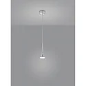 LED Pendelleuchte FLUTE, IP20, 1-flammig, 8W 2800K 570lm, CRi >90, dimmbar, ohne Glasschirm, chrom