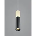 pendant luminaire LIDOS 1 flame, direct / indirect IP20, black chrome dimmable