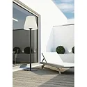 Helestra Outdoor Stehleuchte MORIS-XL, IP44, E27, 184cm / Ø 49cm, mit 300cm Steckerkabel, Stahl graphit / Acryl-Diffusor weiß