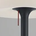 Helestra Outdoor Stehleuchte MORIS-XL, IP44, E27, 184cm / Ø 49cm, mit 300cm Steckerkabel, Stahl graphit / Acryl-Diffusor weiß