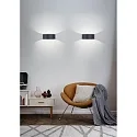 Helestra Wandleuchte FOSCA, IP20, halbrund, indirekt Up/Down, 9W 2700K 580lm, CRi >90, schaltbar, mattschwarz