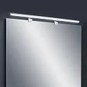 LED Wandleuchte / Spiegelleuchte GAIA 99, IP44, 99cm, 18W 2700-6400K 1070lm, CRi >90, mit Fernbedienung, dimmbar, chrom