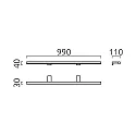 Helestra LED Wandleuchte / Spiegelleuchte GAIA 99, IP44, 99cm, 18W 2700-6400K 1070lm, CRi >90, mit Fernbedienung, dimmbar, chrom