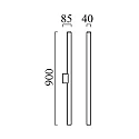 Helestra LED Wandleuchte / Deckenleuchte LOOM 90, IP44, 90cm, 18W 2900K 1710lm, CRi >90, schaltbar, chrom