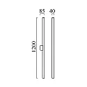 LED Wandleuchte / Deckenleuchte LOOM 120, IP44, 120cm, 20W 2900K 1990lm, CRi >90, schaltbar, chrom