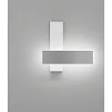 Helestra LED Design-Wandleuchte DEX, IP20, indirekt, Reflektor drehbar, 13W 3000K 890lm, CRi >90, dimmbar, alu poliert / mattweiß