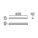 Helestra LED Wandleuchte / Spiegelleuchte ONTA 60, IP44, 13W 2900K 950lm, CRi >90, chrom / satiniert
