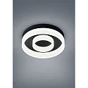 LED Bad-Deckenleuchte LIV 30, IP30, Ø 30cm, 2-fach, 36W 2900K 2340lm, CRi >90, dimmbar, mattschwarz