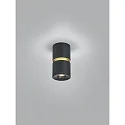 Deckenleuchte ROK, IP20, zylindrisch, direkt / indirekt, 10W 2700K 1020lm 20-60°, CRi >90, dimmbar, schwarz / gold