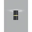 Deckenleuchte ROK, IP20, zylindrisch, direkt / indirekt, 10W 2700K 1020lm 20-60°, CRi >90, dimmbar, schwarz / gold