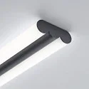 Helestra LED Wand-/Deckenleuchte LOOM, 60cm, 24W, 3000/4000K, 2850lm, IP44, CCT, mattschwarz