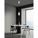 Helestra pendant luminaire ROK 1 flame, adjustable, direct / indirect, focusable IP20, white matt dimmable