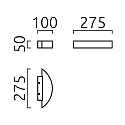 LED Wall luminaire YONA LED, 27,5cm, IP20, white matt